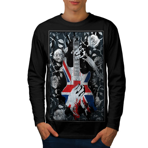 UK Music Guitar Life Mens Long Sleeve T-Shirt