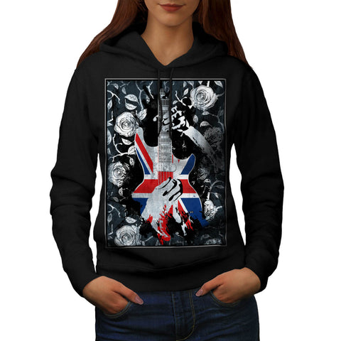 UK Music Guitar Life Womens Hoodie