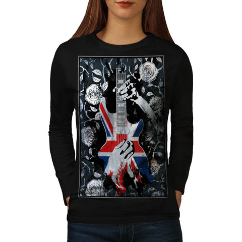 UK Music Guitar Life Womens Long Sleeve T-Shirt