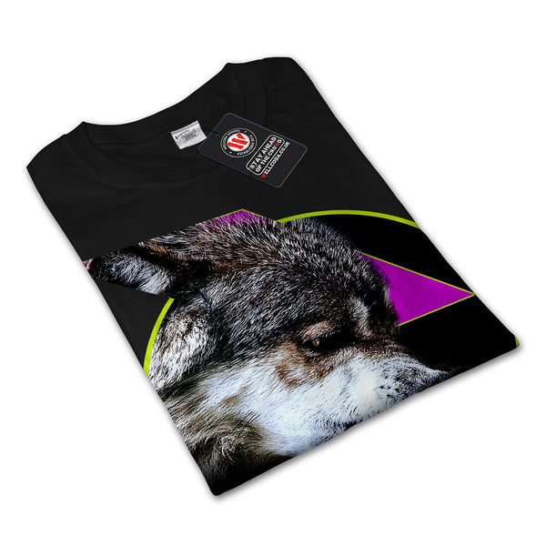 Wild Wolf Face Close Mens Long Sleeve T-Shirt