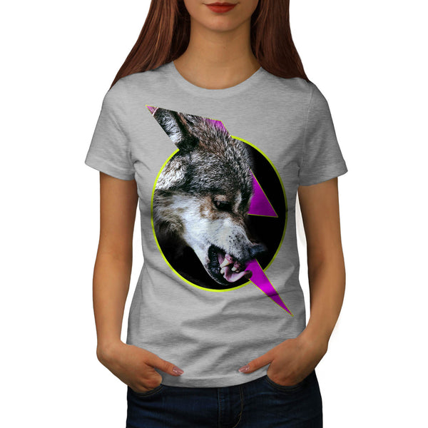 Wild Wolf Face Close Womens T-Shirt