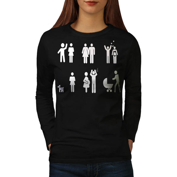 Evolution of Marriage Womens Long Sleeve T-Shirt