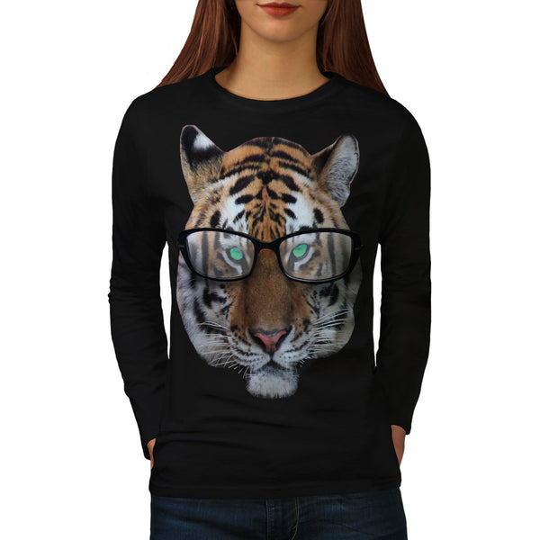 Swag Hipster Tiger Womens Long Sleeve T-Shirt