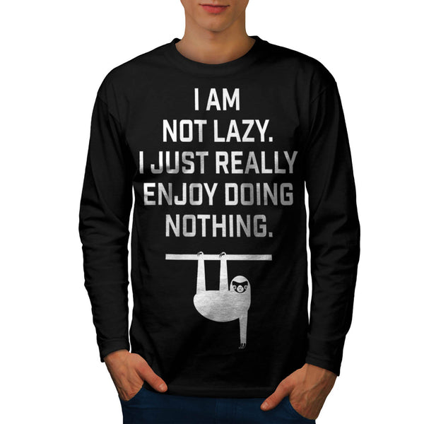 Lazy Sloth Animal Mens Long Sleeve T-Shirt