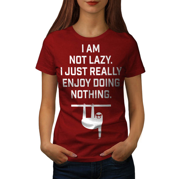 Lazy Sloth Animal Womens T-Shirt