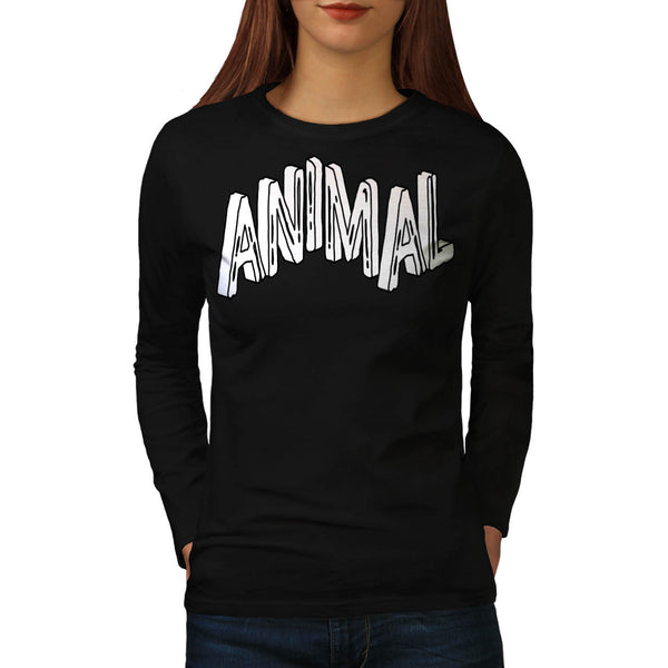 Wild Animal Print Womens Long Sleeve T-Shirt