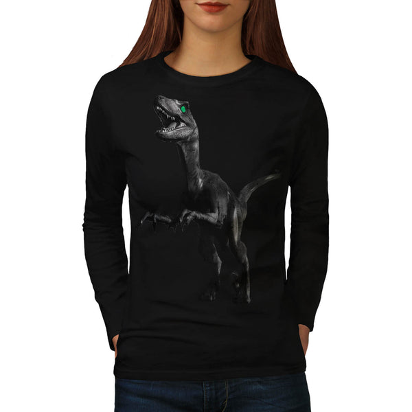 Raptor Dinosaur T Rex Womens Long Sleeve T-Shirt