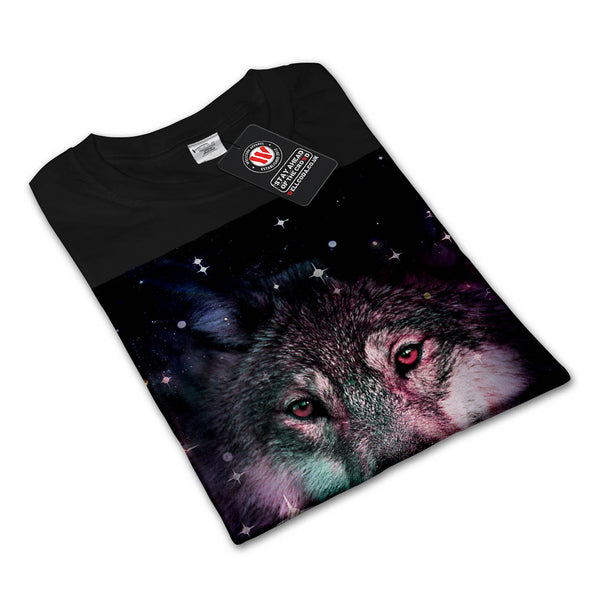 Space Wars Wolf Face Mens Long Sleeve T-Shirt