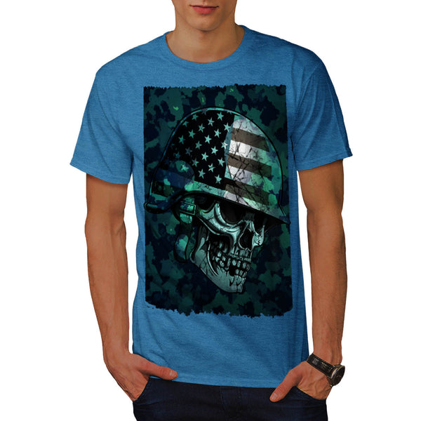 Skull America Soldier Mens T-Shirt