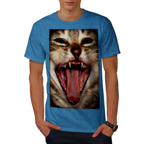 Wild Cat Crazy Mask Mens T-Shirt