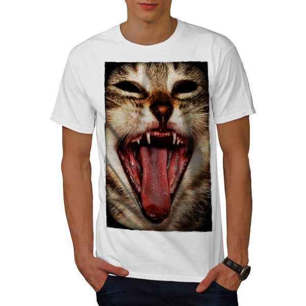 Wild Cat Crazy Mask Mens T-Shirt