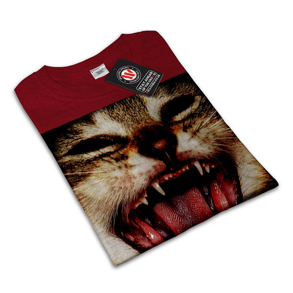 Wild Cat Crazy Mask Womens T-Shirt