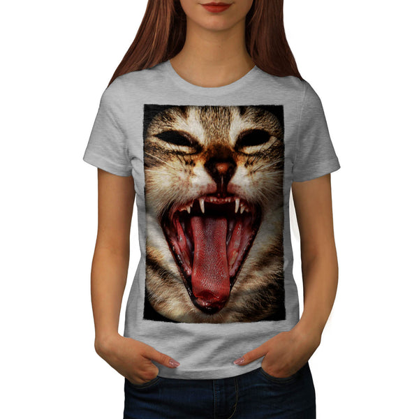 Wild Cat Crazy Mask Womens T-Shirt