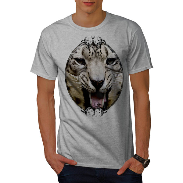 Crazy Wild Leopard Mens T-Shirt