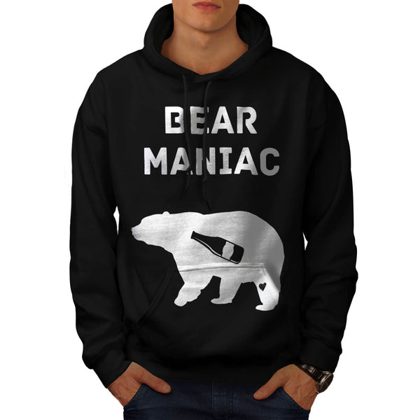 Bear Maniac Alcohol Mens Hoodie