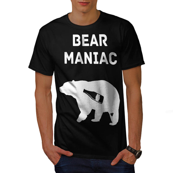 Bear Maniac Alcohol Mens T-Shirt