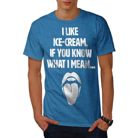 Like Ice Cream Tongue Mens T-Shirt