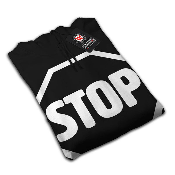Stop Warning Road Mens Hoodie