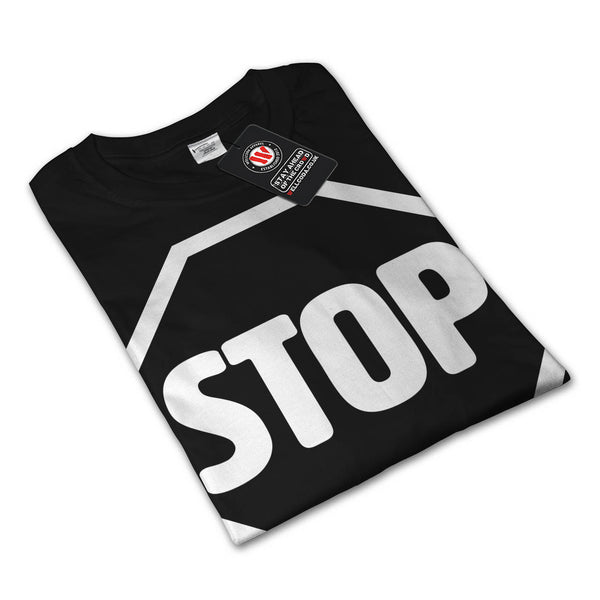 Stop Warning Road Womens Long Sleeve T-Shirt
