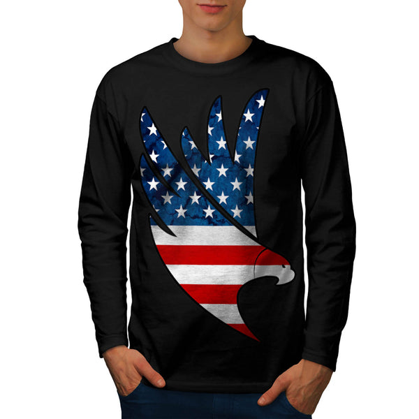 Freedom Eagle USA Mens Long Sleeve T-Shirt