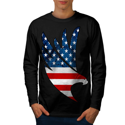 Freedom Eagle USA Mens Long Sleeve T-Shirt
