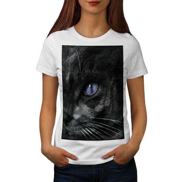 Cat Kitten Eye Stare Womens T-Shirt