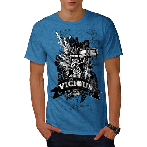 Vicious Fear Gun Shot Mens T-Shirt