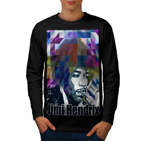Jimi Hendrix Portrait Mens Long Sleeve T-Shirt