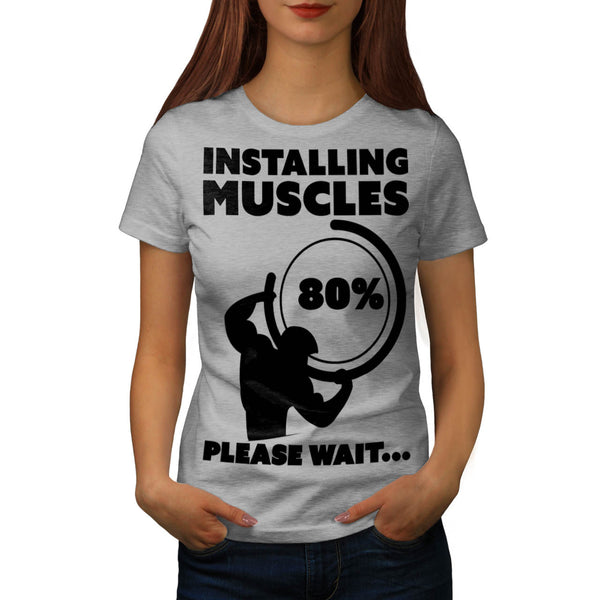 Installing Muscle Gym Womens T-Shirt