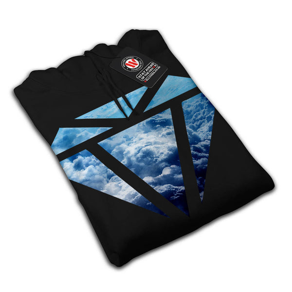 Blue Diamond Sky Cloud Womens Hoodie