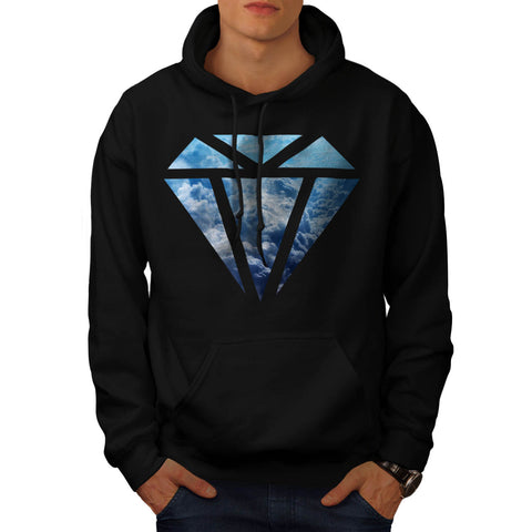 Blue Diamond Sky Cloud Mens Hoodie
