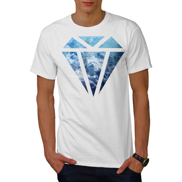 Blue Diamond Sky Cloud Mens T-Shirt