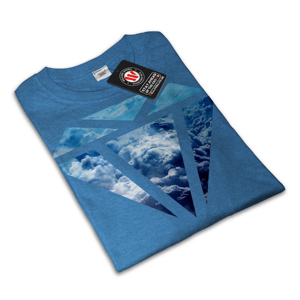 Blue Diamond Sky Cloud Mens T-Shirt