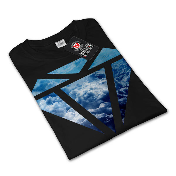 Blue Diamond Sky Cloud Womens Long Sleeve T-Shirt