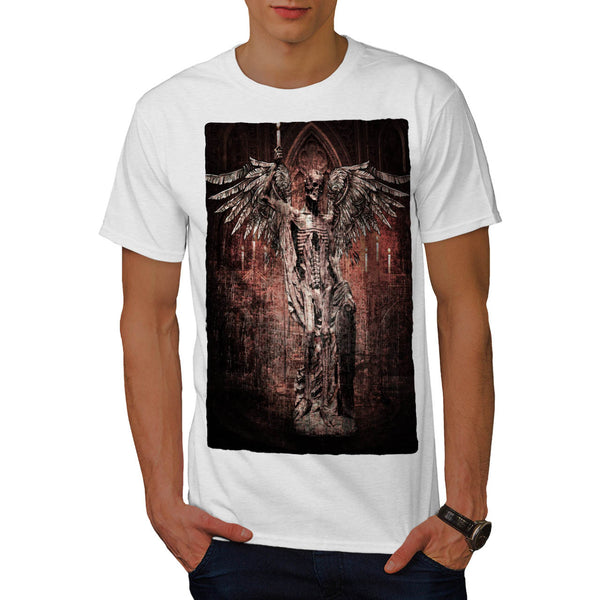 Skull War Angel Wings Mens T-Shirt