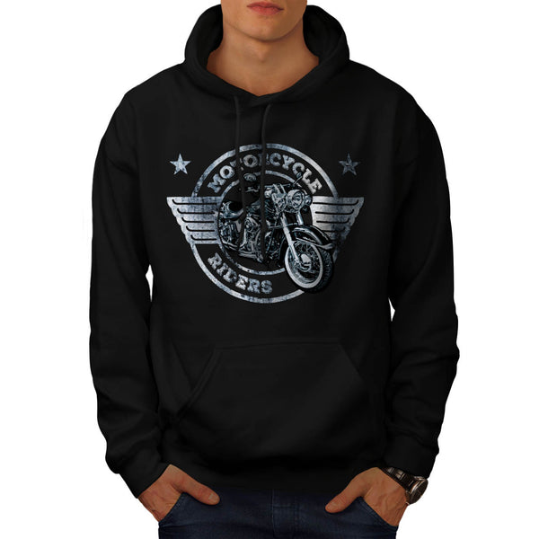 Motor Cycle Rider Mens Hoodie