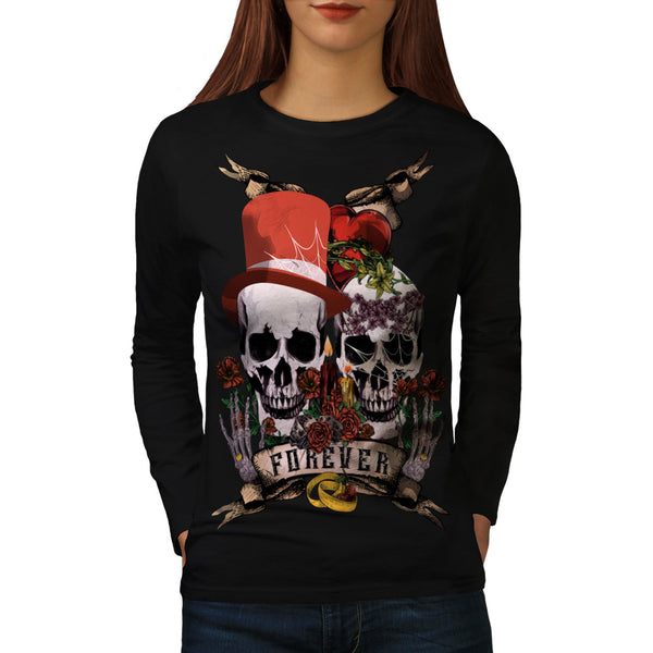 Skull Flower Costume Womens Long Sleeve T-Shirt