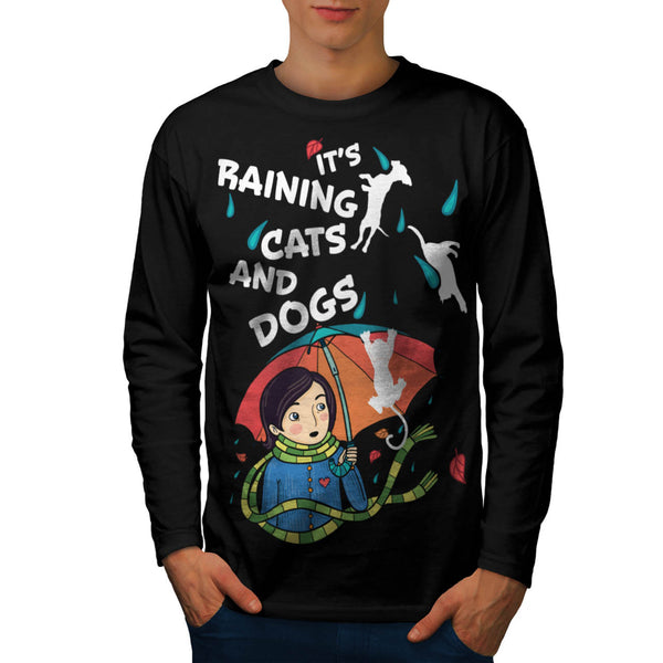 Raining Cats And Dogs Mens Long Sleeve T-Shirt