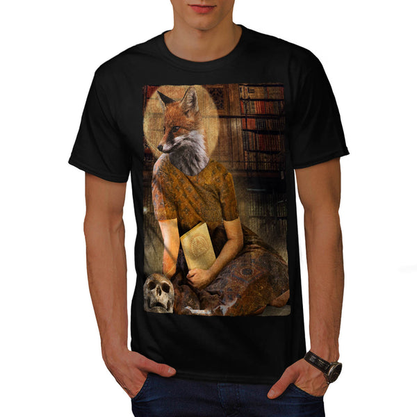 Vintage Fox Lady Face Mens T-Shirt