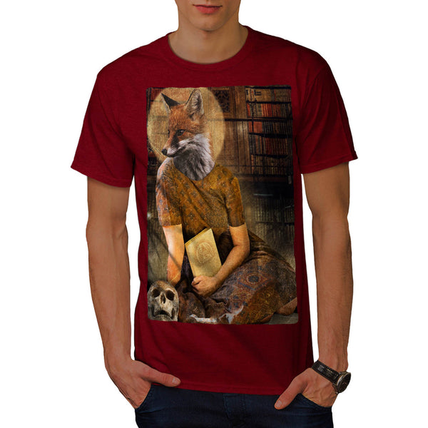 Vintage Fox Lady Face Mens T-Shirt