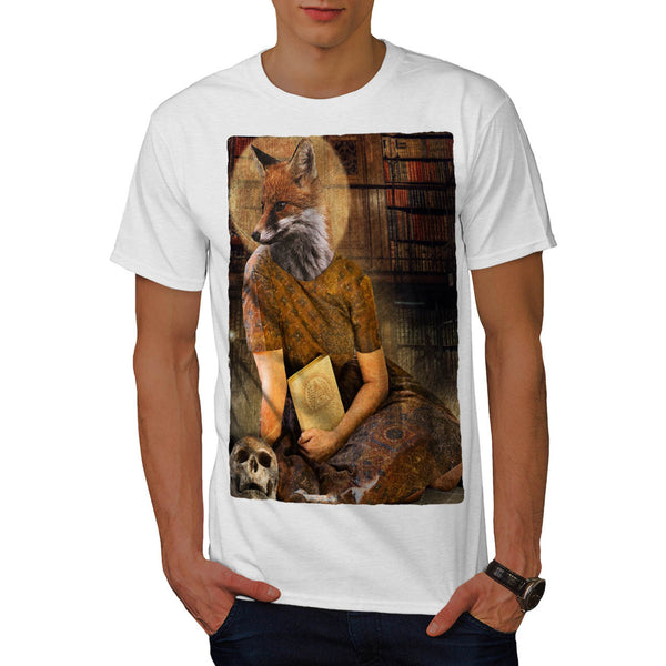 Vintage Fox Lady Face Mens T-Shirt