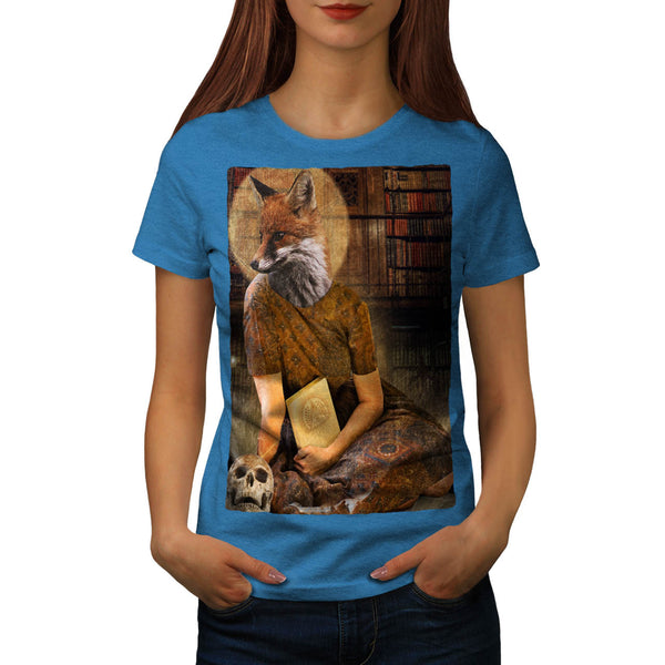 Vintage Fox Lady Face Womens T-Shirt