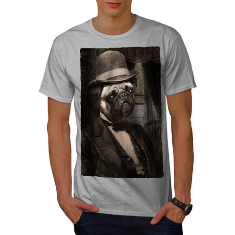 Pug Dog Dapper Gent Mens T-Shirt