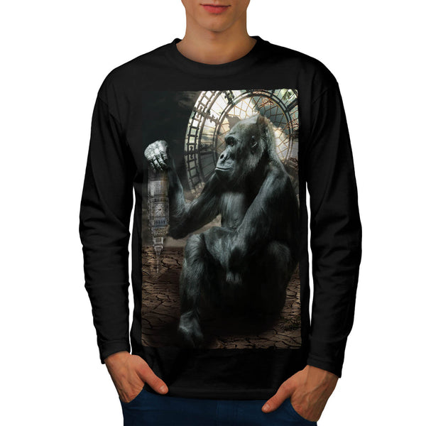 Crazy Ape Gorilla Mens Long Sleeve T-Shirt