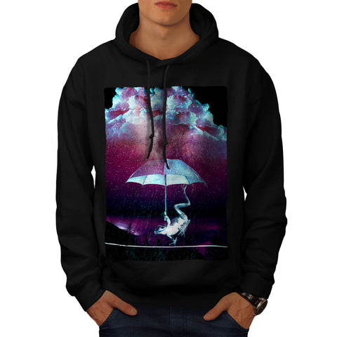 Frog Rain Umbrella Mens Hoodie