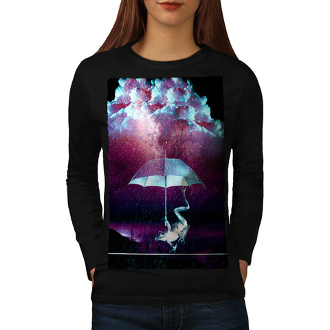 Frog Rain Umbrella Womens Long Sleeve T-Shirt