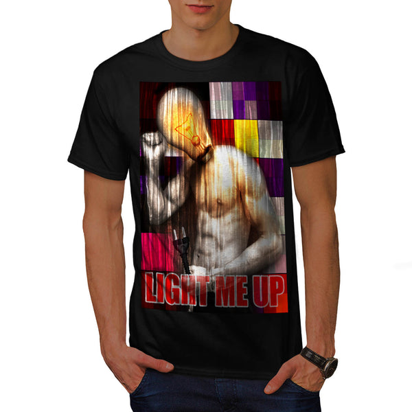 Light Me Up Bulb Hunk Mens T-Shirt