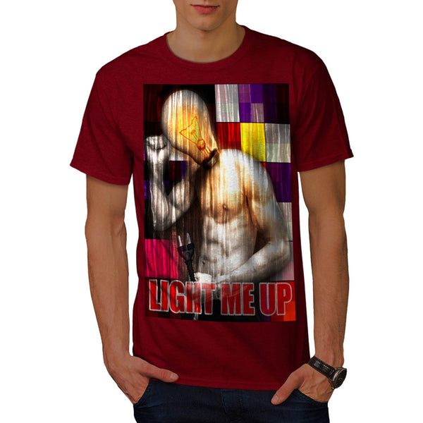 Light Me Up Bulb Hunk Mens T-Shirt