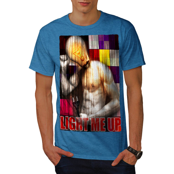 Light Me Up Bulb Hunk Mens T-Shirt