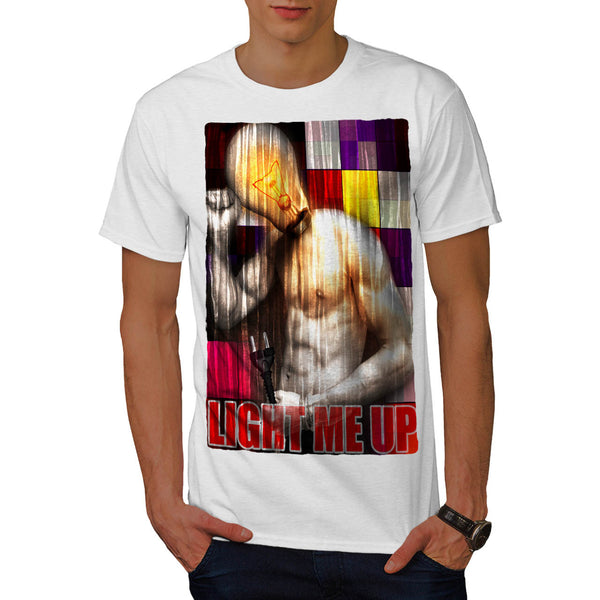 Light Me Up Bulb Hunk Mens T-Shirt